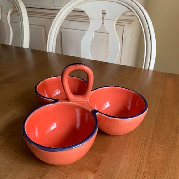 Other - Three piece Stoneware Serving Dish with Handle